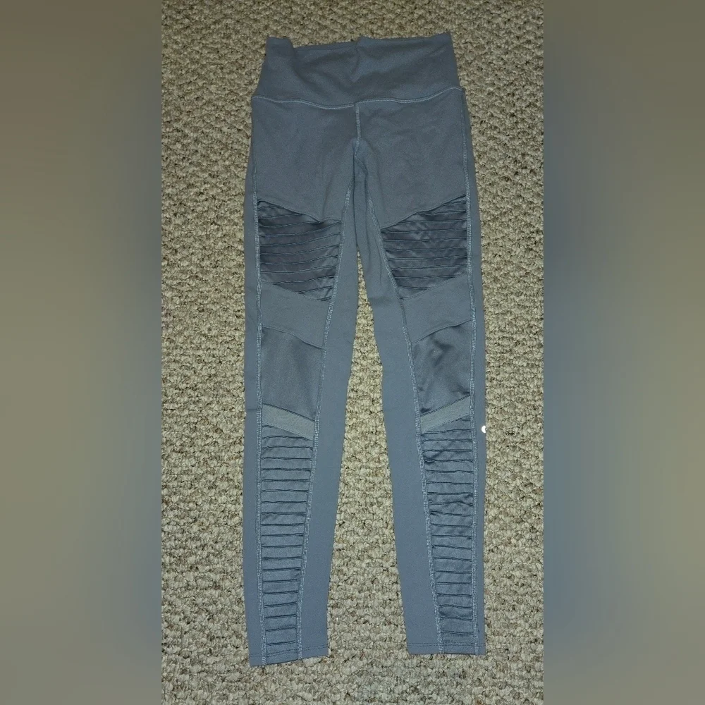 Alo High Waisted Moto Legging In Blue